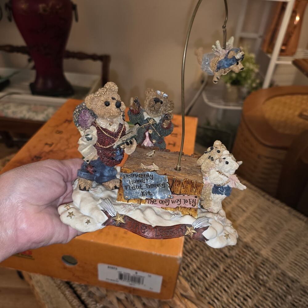BOYDS BEARS RETIRED THE FLYING LESSON THIS END UP MUSICBOX